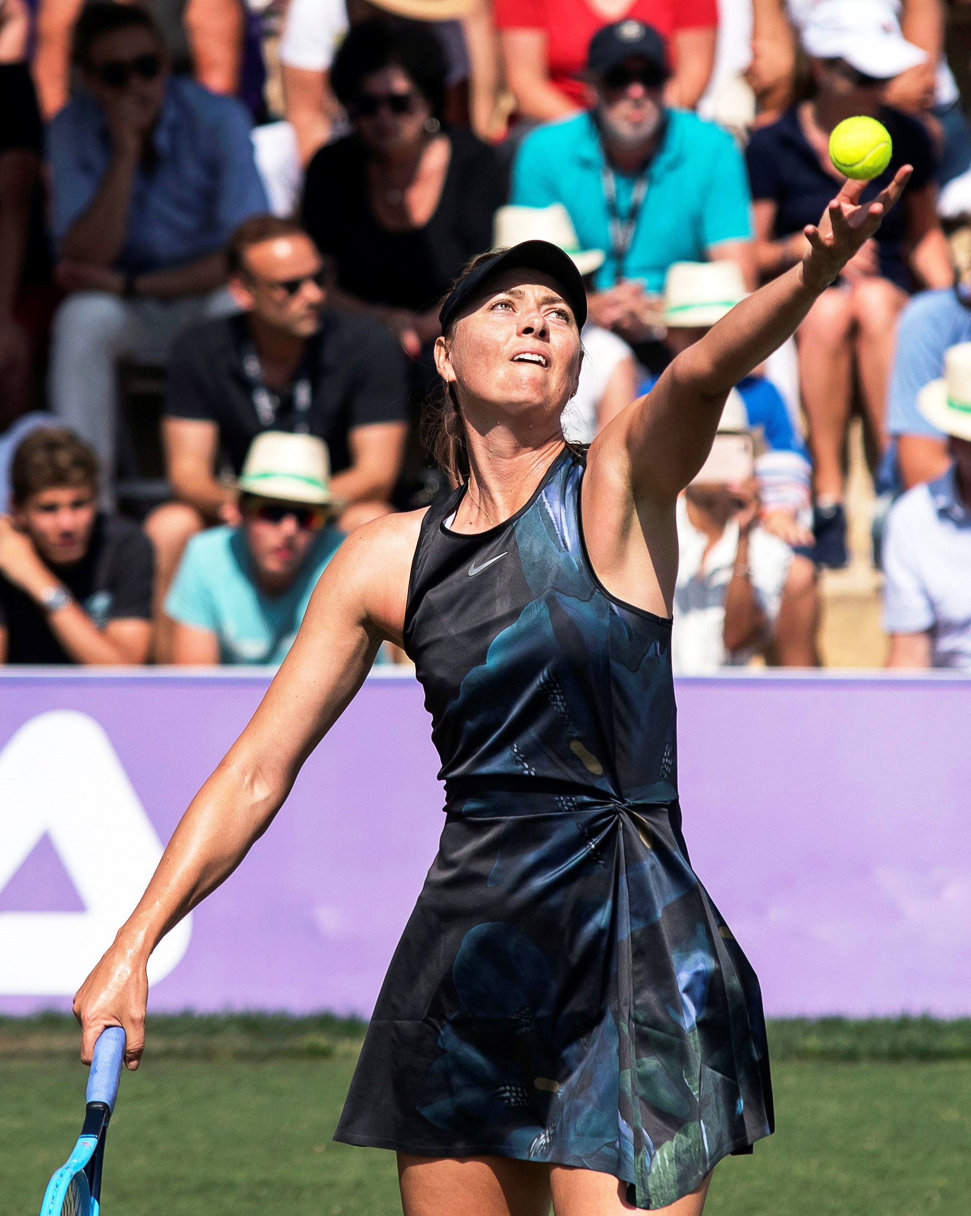 莎拉波娃重返赛场，表现优异首场状态出色，西班牙队观众沸腾！